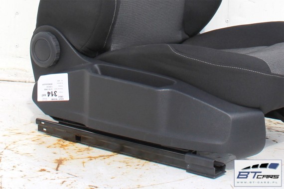 VW GOLF 7 VII KOMBI FOTELE KOMPLET FOTELI siedzeń siedzenia fotel tapicerka 5G 5G9 welur kolor czarno - szary