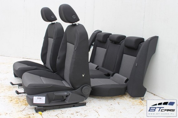 VW GOLF 7 VII FOTELE KOMPLET FOTELI siedzeń siedzenia fotel tapicerka 5G welur kolor czarny 5G4 5G0
