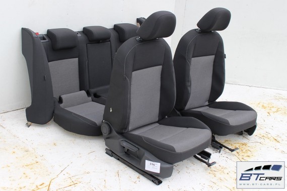 VW GOLF 7 VII FOTELE KOMPLET FOTELI siedzeń siedzenia fotel tapicerka 5G welur kolor czarny 5G4 5G0