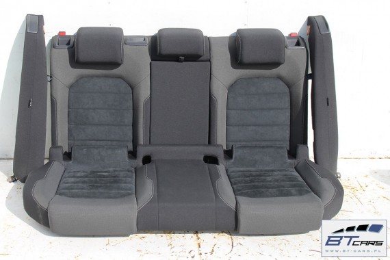 VW GOLF 7 VII FOTELE KOMPLET FOTELI siedzeń siedzenia fotel tapicerka 5G 5G4 welur + alcantara kolor czarno - szary 5G0