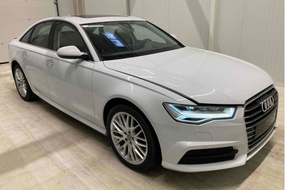 AUDI A6 FL LIFT PRZÓD maska błotniki zderzak pas przedni lampy wzmocnienie FULL LED 4G 2015- 2Y2Y 	LS9R 	Gletscherweiss Biały