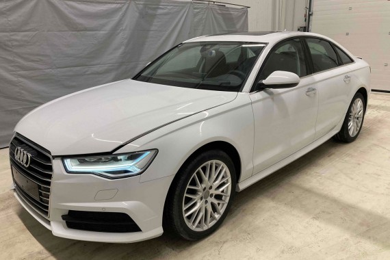 AUDI A6 FL LIFT PRZÓD maska błotniki zderzak pas przedni lampy wzmocnienie FULL LED 4G 2015- 2Y2Y 	LS9R 	Gletscherweiss Biały