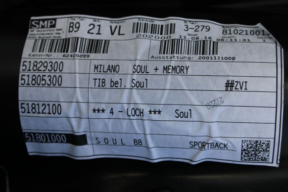 AUDI A5 SPORTBACK FOTELE SIEDZENIA KOMPLET FOTELI 8T FL LIFT N5W Leder Milano fotel siedzenie tapicerka kanapa SKÓRA 8T8 FACE