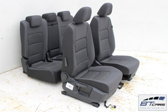VW GOLF 7 SPORTSVAN FOTELE KOMPLET FOTELI siedzeń siedzenia fotel tapicerka 510 welur kolor antracyt