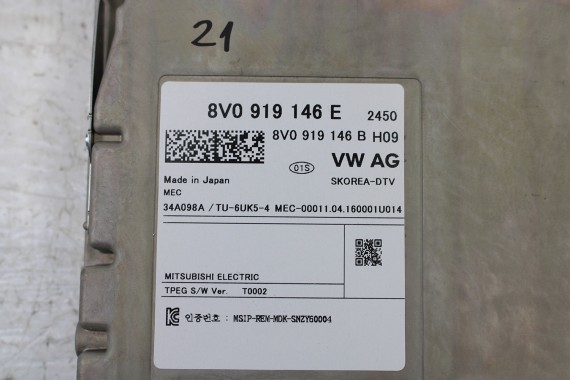 AUDI A4 A6 A7 Q7 TT TUNER TV 8V0919146E 8V0919146B 8V0919146E DVB DTV moduł sterownik 8V0919146 8V0919146E 8V0919146E 8V0919146E