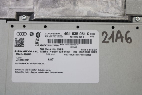 AUDI A6 A7 CZYTNIK DVD MMI 3G+ SD 4G1035051C 4G1 035 051 C LIFT MIB II HIGH MULTIMEDIA nawigacja 4G C7 4G8 4G1035051C 4G1035051