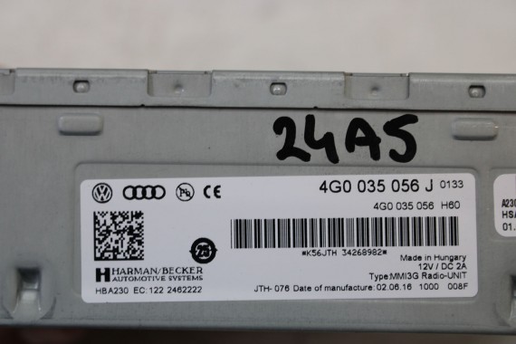AUDI A4 A5 A6 A7 Q5 TUNER RADIO MMI 4G0035056J 4G0 035 056 UNIT 3G+ HIGH 8K 8T FL LIFT 4G0035056 4G0035056J 4G0035056J 4G0035056