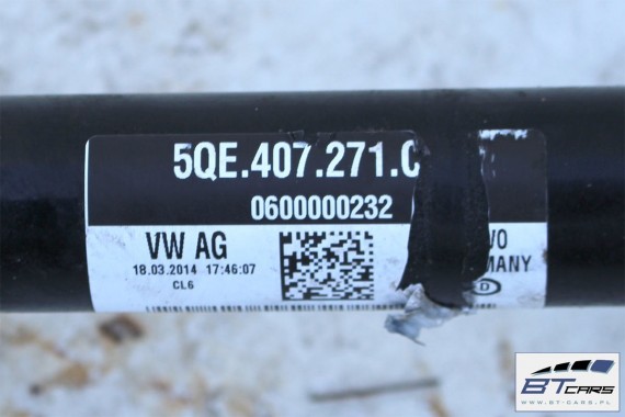 VW E-GOLF PÓŁOŚ PRZEDNIA LEWA PRZÓD 5QE407271C 5QE 407 271 C 5QE407761AX 5QE407271C 5QE407271C GOLF 7 5QE407271C 5QE407271C