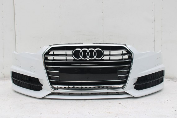 AUDI A6 FL LIFT PRZÓD maska błotniki zderzak pas przedni lampy wzmocnienie FULL LED 4G 2015- 2Y2Y 	LS9R 	Gletscherweiss Biały