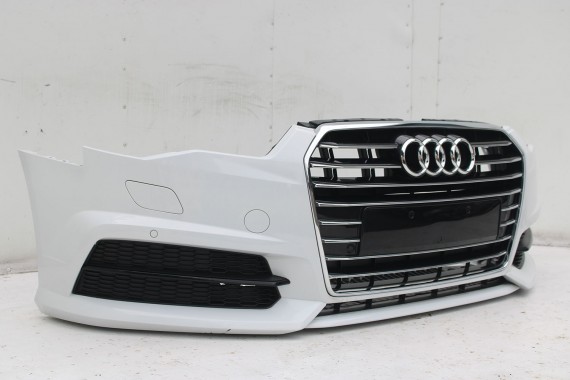 AUDI A6 FL LIFT PRZÓD maska błotniki zderzak pas przedni lampy wzmocnienie FULL LED 4G 2015- 2Y2Y 	LS9R 	Gletscherweiss Biały