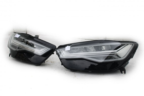 AUDI A6 FL LIFT PRZÓD maska błotniki zderzak pas przedni lampy wzmocnienie FULL LED 4G 2015- 2Y2Y 	LS9R 	Gletscherweiss Biały