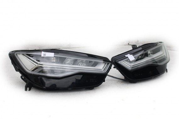 AUDI A6 FL LIFT PRZÓD maska błotniki zderzak pas przedni lampy wzmocnienie FULL LED 4G 2015- 2Y2Y 	LS9R 	Gletscherweiss Biały