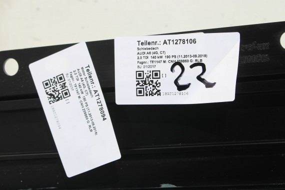 AUDI A6 SEDAN DACH SZYBERDACH 4G 4G5877049 4G5877041G 4G8877255A 4G5877049 4G8959591A 4G8877255A 4G5 877 041 4G8959591A C7 4G0