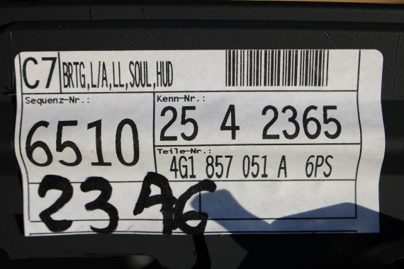 AUDI A6 KONSOLA DESKA ROZDZIELCZA KOKPIT 4G1857001E 4G1857001 PULPIT HEAD UP 4G 4G1858005 4G8857069 4G1857001E 4G1857001 C7 LIFT