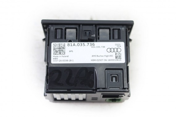 AUDI A6 PORT USB PRZYŁĄCZE 81A035736 81A 035 736 gniazdo USB AUX 4G A7 gniazda złącza złącze 2*USB 81A035736 81A035736 81A035736