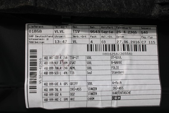 AUDI A6 FOTELE KOMPLET FOTELI siedzeń siedzenia fotel tapicerka 4G skóra kolor czarny FL LIFT kanapa siedzisko oparcie fotel C7