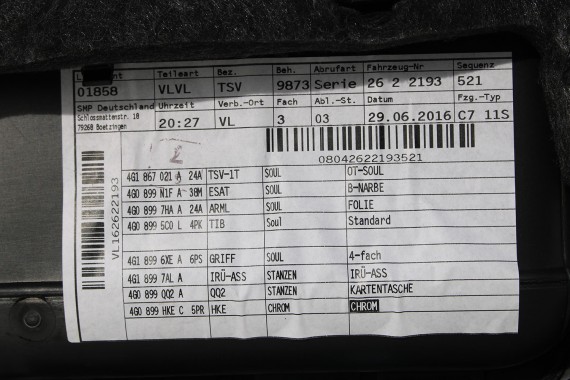 AUDI A6 FOTELE KOMPLET FOTELI siedzeń siedzenia fotel tapicerka 4G skóra kolor czarny FL LIFT kanapa siedzisko oparcie fotel C7