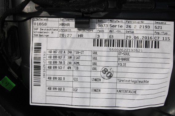 AUDI A6 FOTELE KOMPLET FOTELI siedzeń siedzenia fotel tapicerka 4G skóra kolor czarny FL LIFT kanapa siedzisko oparcie fotel C7