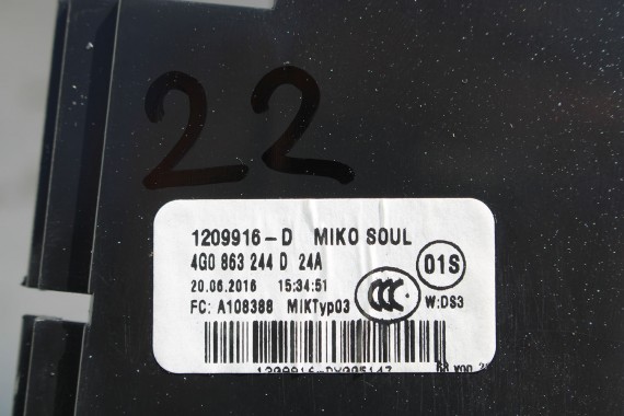 AUDI A6 FOTELE KOMPLET FOTELI siedzeń siedzenia fotel tapicerka 4G skóra kolor czarny FL LIFT kanapa siedzisko oparcie fotel C7