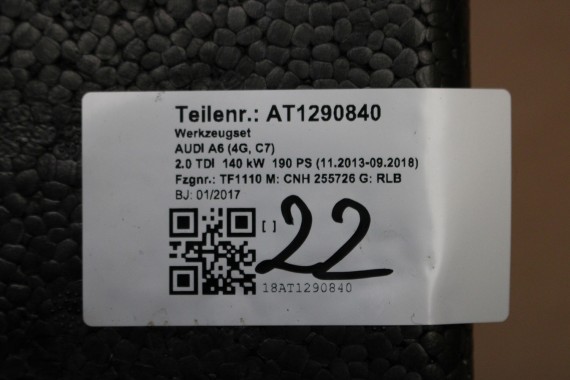 AUDI A6 4G C7 STYROPIAN PODŁOGA BAGAŻNIKA 4G0012109F tapicerka wykończenie 4G0 012 109 wnęka pianka wkład 4G0012109F 4G0012109F