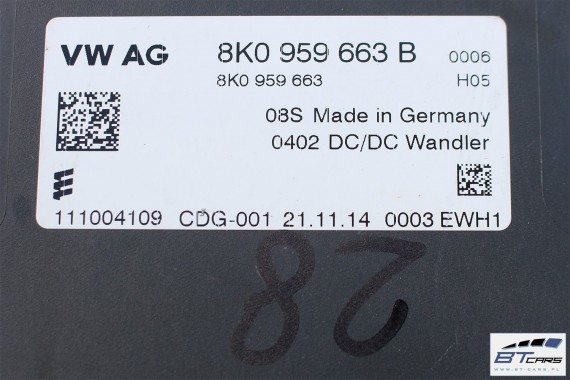 AUDI SEAT SKODA STABILIZATOR NAPIĘCIA 8K0959663B 8K0959663 8K0 959 663 B 8K0959663F 8K0959663B 8K0959663 8K0959663B 8K0959663B