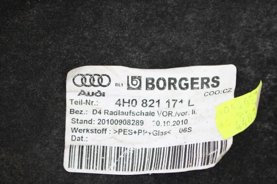 AUDI A8 4H NADKOLE PRZEDNIE PRZÓD 4H0821171 4H0821172 4H0821191 4H0821192 D4 4H0 821 171 4H0 821 172 4H0821171 4H0821172