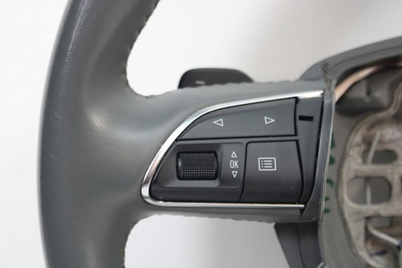 AUDI A6 A7 KIEROWNICA BIEGI SKÓRA 4G0419091P 4G0 419 091 P 4G C7 4G8 DB6 - stalowoszary 4G0419091E