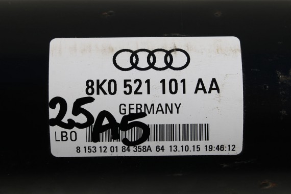 AUDI A4 A5 WAŁ KARDANA NAPĘDOWY 8K0521101AA 8K0 521 101 8K 8T b8 4*4 Quattro napęd osi tył 4X4 8K0521101AA 8K0521101AA 8K0521101