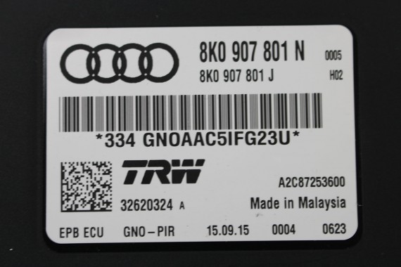 AUDI A4 A5 Q5 MODUŁ STEROWNIK HAMULCA EPB 8K0907801N 8K0907801J 8K0 907 801 PARKOWANIA 8K 8T 8K0907801M 8K0907801P FL 8K0907801N