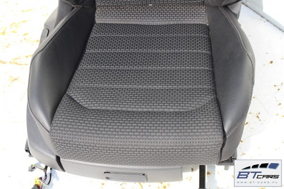 VW GOLF 7 VII FOTELE KOMPLET FOTELI siedzeń siedzenia fotel tapicerka 5G 5G4 5G0 skóra kolor czarny 5-drzwiowe drzwi + masaże