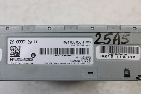 AUDI A4 A5 A6 A7 Q5 TUNER RADIO MMI 4G1035053J 4G1 035 053 J UNIT 3G+ HIGH 4G1035053J 8K 8T LIFT 4G1035053 4G1035053J 4G1035053J
