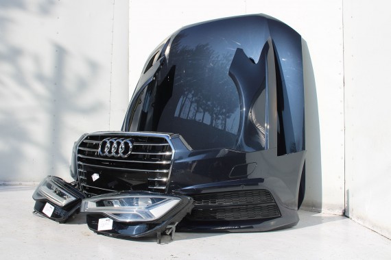 AUDI A6 FL LIFT PRZÓD maska błotniki zderzak pas przedni lampy wzmocnienie FULL LED 4G 2015- W1W1 LX5R