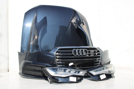 AUDI A6 FL LIFT PRZÓD maska błotniki zderzak pas przedni lampy wzmocnienie FULL LED 4G 2015- W1W1 LX5R
