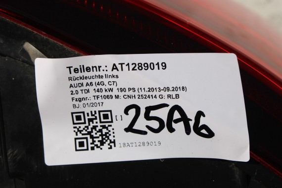 AUDI A6 SEDAN LAMPY LED TYLNE TYŁ 4G5945096E 4G5945096E 4G5945094E 4G5945093E 4G5 945 095 E lampa 4G C7 FL LIFT lampa 4G5945096E