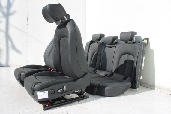 AUDI A6 4G FOTELE KOMPLET FOTELI siedzeń siedzenia fotel tapicerka skóra kolor czarny FL LIFT kanapa siedzisko oparcie fotel C7