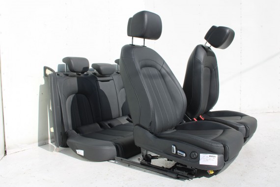 AUDI A6 4G FOTELE KOMPLET FOTELI siedzeń siedzenia fotel tapicerka skóra kolor czarny FL LIFT kanapa siedzisko oparcie fotel C7