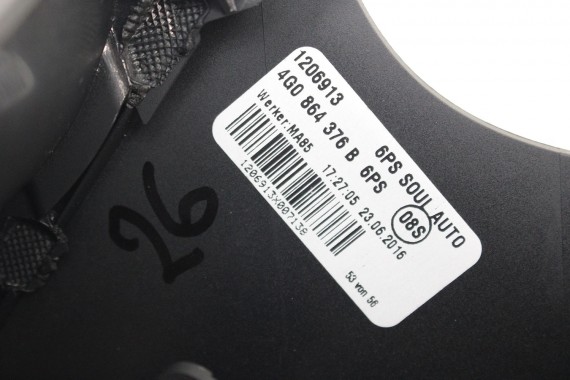 AUDI A6 4G FOTELE KOMPLET FOTELI siedzeń siedzenia fotel tapicerka skóra kolor czarny FL LIFT kanapa siedzisko oparcie fotel C7