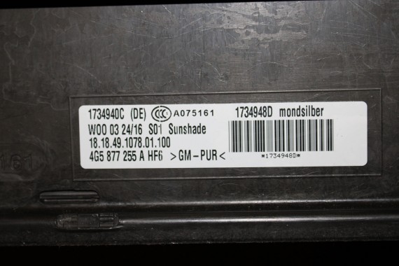 AUDI A6 SEDAN DACH SZYBERDACH 4G 4G5877049 4G5877041G 4G8877255A 4G5877049 4G8959591A 4G8877255A 4G5 877 041 4G8959591A C7 4G0