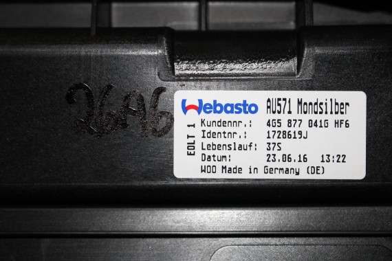AUDI A6 SEDAN DACH SZYBERDACH 4G 4G5877049 4G5877041G 4G8877255A 4G5877049 4G8959591A 4G8877255A 4G5 877 041 4G8959591A C7 4G0
