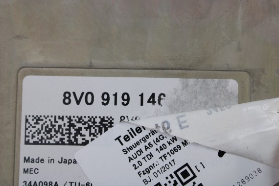 AUDI A4 A6 A7 Q7 TT TUNER TV 8V0919146E 8V0919146B 8V0919146E DVB DTV moduł sterownik 8V0919146 8V0919146E 8V0919146E 8V0919146E