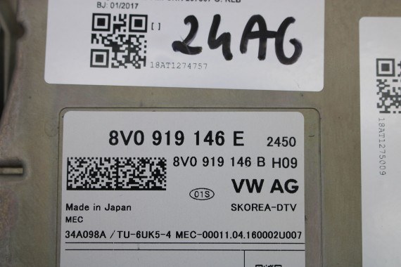 AUDI A4 A6 A7 Q7 TT TUNER TV 8V0919146E 8V0919146B 8V0919146E DVB DTV moduł sterownik 8V0919146 8V0919146E 8V0919146E 8V0919146E