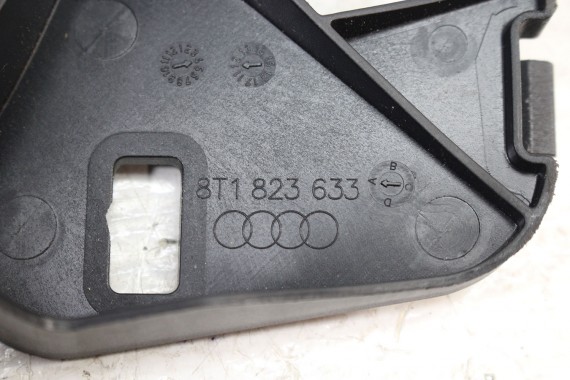 AUDI Rączka otwierania maski 8T1823633 8T1823633A 8T1823633B wspornik mocujący kolor 01C- czerń satynowa 8T1823533 8T1823633