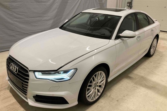 AUDI A6 FL LIFT PRZÓD maska błotniki zderzak pas przedni lampy wzmocnienie FULL LED 4G 2015- 2Y2Y 	LS9R 	Gletscherweiss Biały