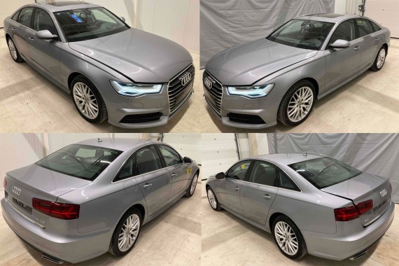 AUDI A6 FL LIFT PRZÓD maska błotniki zderzak pas przedni lampy wzmocnienie FULL LED 4G 2015- Q2Q2 LX7P Tornadograu szary