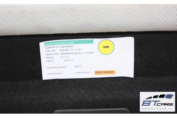 AUDI A7 BOCZEK + DYWAN BAGAŻNIKA 4G8863887A 4G8863888A 4G8863471 4G8863463 4G boczki bagażnik tapicerka 4G8863887A 4G8863888A