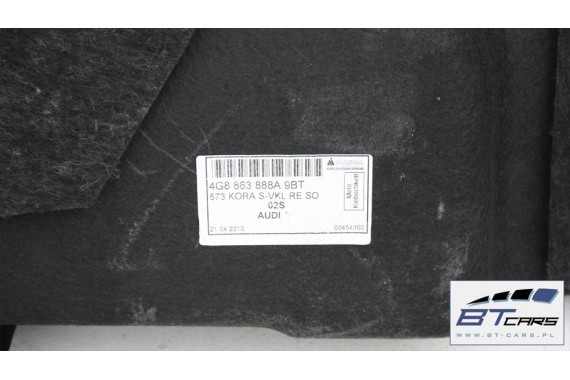 AUDI A7 BOCZEK + DYWAN BAGAŻNIKA 4G8863887A 4G8863888A 4G8863471 4G8863463 4G boczki bagażnik tapicerka 4G8863887A 4G8863888A