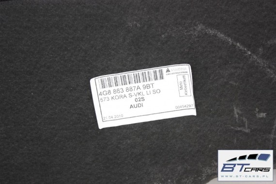 AUDI A7 BOCZEK + DYWAN BAGAŻNIKA 4G8863887A 4G8863888A 4G8863471 4G8863463 4G boczki bagażnik tapicerka 4G8863887A 4G8863888A