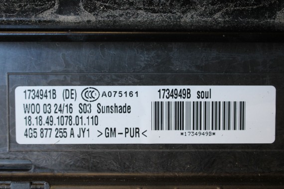 AUDI A6 SEDAN DACH SZYBERDACH 4G 4G5877049 4G8877255A 4G5877049 4G5877041G 4G8959591A 4G8877255A 4G5 877 041 4G8959591A C7 4G0