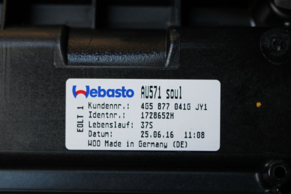 AUDI A6 SEDAN DACH SZYBERDACH 4G 4G5877049 4G8877255A 4G5877049 4G5877041G 4G8959591A 4G8877255A 4G5 877 041 4G8959591A C7 4G0