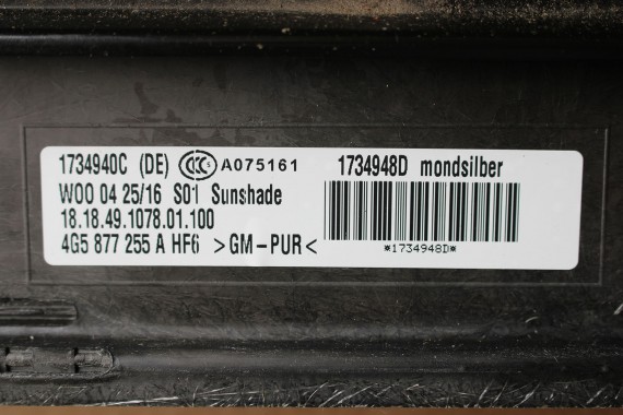 AUDI A6 SEDAN DACH SZYBERDACH 4G 4G5877049 4G5877041G 4G8877255A 4G5877049 4G8959591A 4G8877255A 4G5 877 041 4G8959591A C7 4G0